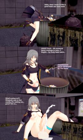 1futa 3d body_growth body_growth_(enlargement) commission cum ejaculation english_text female futa_giantess futanari giantess giantess_futa grey_hair growth honkai:_star_rail huge_cock intersex koikatsu needle penis stelle_(honkai:_star_rail) text trailblazer_(honkai:_star_rail) trash xavierhuge