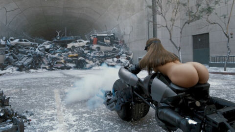 1girls ass big_ass big_butt bottomless bottomless_female brown_hair butt casual_exposure casual_nudity catwoman catwoman_(the_dark_knight_rises) female female_only light-skinned_female light_skin selina_kyle tagme the_dark_knight_rises