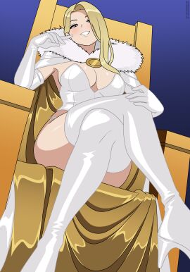 blonde_hair breasts emma_frost female female_only high_heel_boots high_heels marvel marvel_comics nicolasgravelqc solo x-men