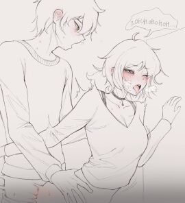 1boy 1girls ahe_gao ambiguous_penetration andrew_graves ashley_graves brother_and_sister female from_behind incest male sex shinseibobgyu standing_sex the_coffin_of_andy_and_leyley traditional_media_(artwork)