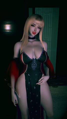 1girls 3d 4k bedroom big_breasts blonde_hair blue_eyes breasts choker chromatic_aberration crashbanditkut cute cute_face dress eyebrow_piercing eyebrows female female_focus hair hi_res high_resolution highres house light-skinned_female light_skin lips lipstick long_hair long_nails looking_at_viewer nose_piercing original original_character piercing red_lipstick septum_piercing solo virt-a-mate virtamate