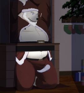 1boy 2022 ambiguous_gender anthro bara bear beard belly_tuft belt bulge chimney christmas christmas_clothing christmas_headwear christmas_present christmas_stocking clothed clothing costume disembodied_hand duo european_mythology exclamation_point eyewear facial_hair folklore gift glasses hair hand_on_crotch hands_above_head hat headgear headwear hi_res holidays hughhhh kneeling male male_only mammal mature_male musclegut muscular mythology navel nipples open_clothing open_shirt open_topwear pecs polar_bear public_domain questionable_consent rubbing_crotch santa_claus santa_costume santa_hat shirt slightly_chubby stuck stuck_in_chimney surprise surprised_expression topwear tuft ursine white_hair yaoi