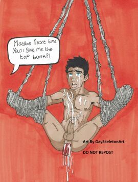 1boy balls gay gayskeletonart male male_focus male_only marvel marvel_comics muscular muscular_male nova_(marvel) penis sam_alexander skinny solo solo_focus spider-man_(series) ultimate_spider-man yaoi young