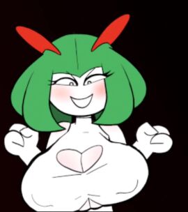 animated blush cleavage cleavage_cutout huge_breasts kirlia kirly_(oofrowdy) oofrowdy sagging_breasts shortstack swaying_breasts tagme video