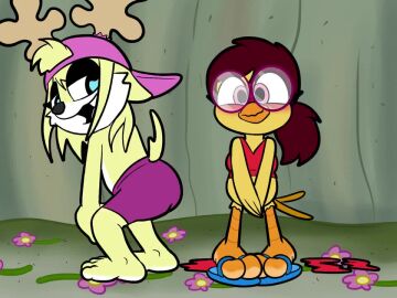 baggy_(artist) baggy_(character) blush cheering embarrassed_female embarrassed_nude_female embarrassing_nudity naked_in_public naked_on_the_beach nude_female nude_in_front_of_audience nude_on_the_beach original_character original_characters parody public_exposure public_humiliation public_indecency public_nudity ripped_pants scene_reference spongebob_reference spongebob_squarepants tagme video wolf_whistle