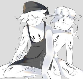 2boys anal anal_penetration anal_sex ass clothed clothed_sex clothing confused confused_expression confused_face confused_look confusion cum cum_in_ass cum_inside enjoying enjoyment gay gay_anal gay_sex grey_background hands_on_floor hands_on_ground hat incest legs_apart looking_at_another looking_at_partner looking_confused male penis pm606 roblox roblox_game robloxian self_upload sex sijik sitting sitting_on_floor sitting_on_ground sitting_on_penis smile smiling_painter_(pm606) smiling_sculptor_(pm606) white_body white_hair white_skin