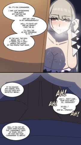 1boy 1girls 2d 9:16 animated azur_lane big_black_cock breasts cheating cleavage dark-skinned_male dark_skin doorway female formidable_(azur_lane) gif huge_breasts light-skinned_female light_skin looking_at_cuckold male male_pov netorare ntr paperplatinum penis pov royal_navy_(azur_lane) snowbunny stray_pubic_hair tagme talking_to_cuckold vertical_video