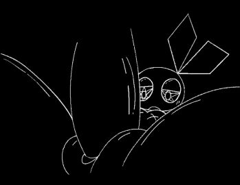 animated black_body black_skin duo female flat_chested fresh_knight lagomorph leporid male male/female mammal monochrome pussy rabbit vaginal_penetration vib-ribbon vibri