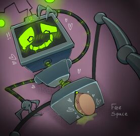 1boy 1girls 2d blush bodily_fluids disembodied_penis drooling duo electronics english_text female female_penetrated for_a_head freesamples83 genital_fluids genitals heart_symbol hi_res humanoid humanoid_genitalia humanoid_penetrated humanoid_penis looking_at_viewer lying machine male male/female male_penetrating male_penetrating_female male_penetrating_humanoid metallic_body not_furry_focus object_head omegatronic on_back penetration penis pussy robot robot_girl robot_humanoid saliva screen screen_face screen_head sex solo_focus team_fortress_2 television text tv_head vaginal_fluids vaginal_penetration