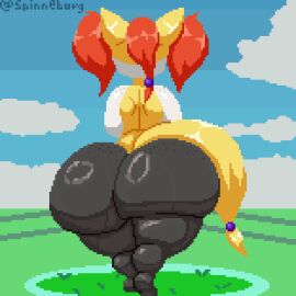 1girls 2d 2d_animation animated anthro ass ass_bigger_than_torso big_ass black_skin books bottom_heavy bouncing_ass braixen bubble_ass bubble_butt carrying_object commission dark_skin fat_ass female female_only freckles huge_ass irene_(thixxen) jiggle jiggling_ass large_ass nerd nerdy_female orange_hair pixel_animation pixel_art pokemon pokemon_(species) rear_view solo spinneborg thick_ass thick_thighs thunder_thighs walking wide_hips