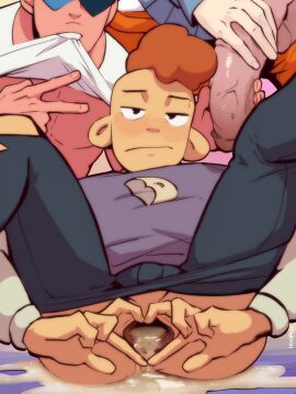 after_anal after_sex anus ass ass_focus asshole big_penis buck_dewey cum cum_in_ass cum_inside gay huge_cock idoraad lars_barriga lilprincyvi looking_at_viewer male male_focus male_only pecs penis shirt_up sour_cream_(steven_universe) steven_universe yaoi