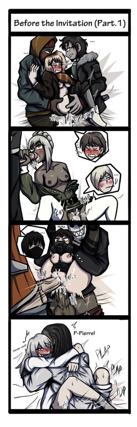 4girls 4koma 7boys ass bakaiju balls big_penis blowjob blush breasts clothed_sex clothing cum cum_in_ass cum_in_mouth cum_in_pussy cum_inside dark_hair dialogue double_penetration emotionless emotionless_sex eri_(library_of_ruina) expressionless female finn_(library_of_ruina) full_nelson full_nelson_(legs_held) full_nelson_double_penetration gas_mask jack_(library_of_ruina) leg_lock lenny_(library_of_ruina) library_of_ruina male mangchi_(library_of_ruina) mask masked_female masked_male mccullin_(library_of_ruina) missionary_position naoki_(library_of_ruina) part_1 penis pete_(library_of_ruina) pierre_(library_of_ruina) pointy_teeth project_moon pussy reaction short_hair silver_hair sound_effects suspended_double_penetration taein_(library_of_ruina) thighhighs threesome unbuttoned unbuttoned_shirt vaginal vaginal_penetration vaginal_sex yun_(library_of_ruina)