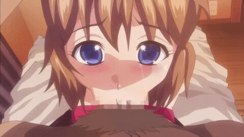 :>= ahe_gao animated asaoka_masaru bed blue_eyes brown_hair cheating cheating_girlfriend crying crying_with_eyes_open cum_in_mouth cum_in_throat cumming_in_mouth dark-skinned_male deepthroat drinking_cum female hinomoto_koharu kedamono-tachi_no_sumu_ie_de male_pubic_hair mind_break murakami_teruaki netorare pleasure_face pov throat_penetration
