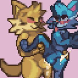 64x64 ahe_gao anal anal_sex animated anthro bodily_fluids canid canine canis colorful_theme cum cum_inside detailed digital_media_(artwork) domestic_dog explicit genital_fluids looking_pleasured male male/male mammal nightowl0090 penetration pixel_(artwork) pixel_animation wolf