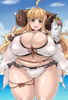 1futa ahoge anila_(granblue_fantasy) animal_humanoid bangs big_breasts biped blonde_hair blush bodily_fluids bottomwear bovid bovid_humanoid breasts bulge caprine caprine_humanoid cleavage clothed clothing cloud curled_horns curvy_figure cutlery day dessert draph female flaccid food fti_crossgender futa_only futanari genderswap genderswap_(fti) genital_outline genitals glistening glistening_body glistening_breasts glistening_clothing glistening_skin granblue_fantasy hair hi_res holding_food holding_object horn huge_breasts humanoid humanoid_hands humanoid_penis ice_cream intersex kanon_(148bpm) kitchen_utensils light-skinned_futa light_skin long_hair looking_at_viewer mammal mammal_humanoid microskirt miniskirt monotone_hair mostly_nude nipple_outline open_mouth open_smile outside pale_skin penis penis_in_panties penis_outline rule_63 seaside sheep_girl sheep_humanoid skindentation skirt slightly_chubby smile solo solo_futa spoon standing sweat thick_thighs tight_clothing tongue tools translucent translucent_clothing voluptuous water wide_hips yellow_eyes