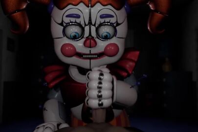 1girls animated blue_eyes circus_baby circus_baby_(fnaf) clown clown_girl female five_nights_at_freddy's five_nights_at_freddy's:_sister_location flat flat_chest flat_chested handjob invasive_skelly loop male no_sound red_hair tagme thick_thighs thighs twintails video white_skin