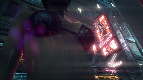 3d christie_murray female hitman hitman_absolution io-interactive pink_bikini ponytail screenshot screenshot_edit stripper video_games wet wet_body wet_skin