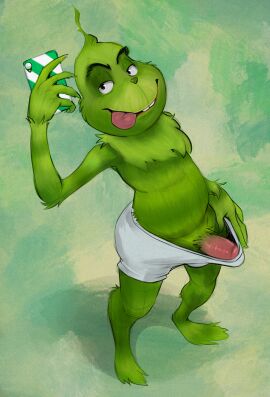 1boy apis_(artist) dr._seuss dr_seuss grinch how_the_grinch_stole_christmas illumination_entertainment male rooshoes the_grinch_(2018) universal_pictures universal_studios