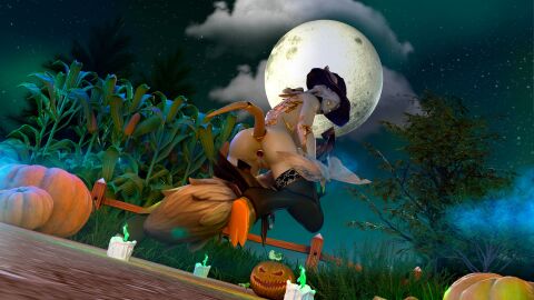 1girls 3d anal anal_insertion anal_plug bellakvo big_breasts blizzard_entertainment breasts buttplug draenei female female_only halloween lightforged_draenei nude pinup pussy sex_toy solo stockings thick_thighs voluptuous voluptuous_female white_hair wide_hips witch_hat world_of_warcraft