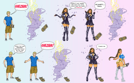 1boy ass ass_expansion banedearg bimbo bimbo_body bimbofication bimbofied body_transformation brain_drain breast_expansion breast_growth breast_growth_(enlargement) breasts dress eye_color_change female figure_transformation gender_transformation hair_color_change hair_growth high_heel_boots high_heels hourglass_figure large_ass large_breasts latex lips male mtf_transformation personality_change takeover tan thick_thighs thigh_expansion transformation transformation_sequence wedge_heels wide_hips