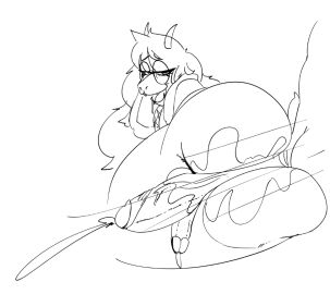 2boys 2d anthro anthro_male balls big_balls big_penis black_and_white caprine deltarune femboy furry furry_male gazcr33ch glasses male male_only multiple_boys multiple_males penis ralsei thick thick_thighs undertale_(series) white_background