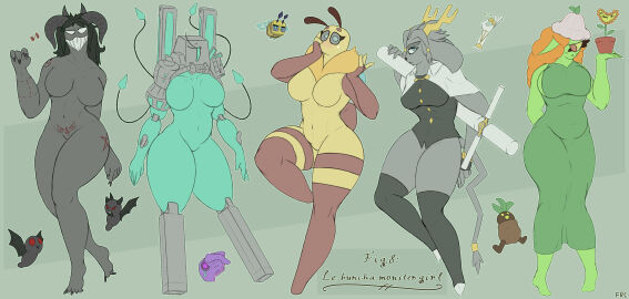 5girls absurd_res antennae anthro bee_(minecraft) bee_girl belly big_breasts black_body black_hair blue_eyes blush botanika_(voidigo) breasts cyan_body cyclops demon demon_girl dress facrec featureless_breasts featureless_crotch female horns long_ears long_nails looking_at_viewer mindflayer_(ultrakill) minecraft monster_girl mouthless navel neck_tuft pseudoregalia robot robot_girl self_upload sharp_teeth shy slightly_chubby stockings sybil_(pseudoregalia) tail tattoo text the_binding_of_isaac the_siren_(the_binding_of_isaac) thick_thighs ultrakill voidigo white_eyes wings