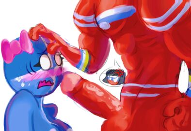 1boy 1girls big_penis blowjob blush buff countryhumans countryhumans_girl female forced_oral male nato_(countryhumans) penis russia_(countryhumans) scared