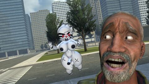 3d animatronic ass being_chased big_breasts big_penis breasts cally3d chasing city_background crossover eli_vance fap_nights_at_frenni's five_nights_at_freddy's futa/male futa_rape futanari garry's_mod half-life_(series) half-life_2 huge_ass huge_breasts intersex male marie_(cally3d) marionette_(fnaf) penis puppet_(cally3d) puppet_(fnaf) running_away scared what white_body white_hair