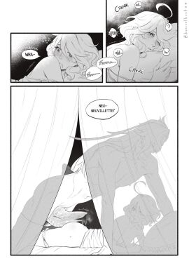 1boy 1girls ahoge artist_name artist_signature bare_shoulders bed blush_lines bonesofbeskar border dialogue_bubble diphallia diphallism dragon_cock dragon_penis dripping drool drool_string drop-shaped_pupils dubious_consent english_dialogue english_text erect_nipples female furina_(genshin_impact) genital_fluids genshin_impact hemipenes heterochromia highres horny_male laying_on_bed laying_on_stomach long_hair looking_at_penis looking_back male male/female male_on_top monochrome multi_genitalia multi_penis neuvillette_(genshin_impact) nipples nude nude_male panties_down partially_nude_female penis pervert pervert_male pillow short_hair sleep_molestation sleeping somnophilia steamy_penis twitter_username unusual_anatomy unusual_genitalia unusual_penis veil waking_up