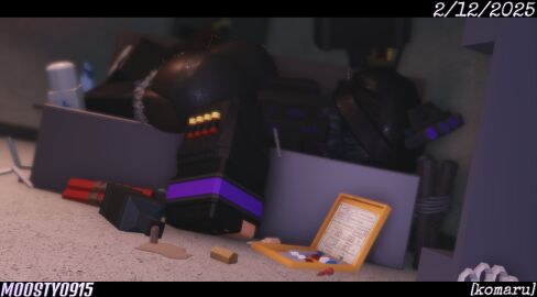 1girls 2025 3d alcohol_bottle ass barbed_wire beanie big_ass black_beanie black_clothing black_gloves black_hair black_hat black_shorts black_sleeves black_thighhighs bottle brass_knuckles caltrops clothed clothed_female dated decaying_winter discord_tag dynamite english_text female female_only fingerless_gloves fully_clothed fully_clothed_female fur_trim gloves hat indoors letterbox letterboxed long_sleeves lulu_(caffinatedbuns) lying_on_stomach medicine moosty night_vision_goggles original_character pantyhose radio roblox roblox_game robloxian short_hair shorts shotgun_shell shotgun_shells sledgehammer sleeping sleeves solo tan-skinned_female tan_skin text thighhighs weapon weapons