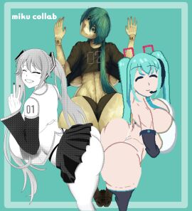3girls ababachenchen anthro ass barely_clothed big_ass big_breasts big_eyes blue_background blue_eyes blue_hair breasts collaboration creepy digital_drawing_(artwork) digital_media_(artwork) doll doll_girl female hatsune_miku huge_ass huge_breasts light-skinned_female light_skin living_doll long_hair looking_at_viewer looking_back miku_doll mosquerajoshua multiple_females multiple_girls nightmare_waifu onepixelafter pixel_art semi-anthro simple_background solo thick_ass thick_thighs venus_body vocaloid