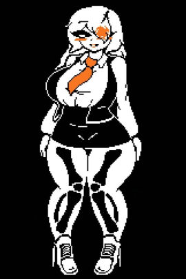 1girls 1gonth breasts female female_only female_sans large_breasts sans sans_au thick_thighs thighhighs thighs undertale undertale_(series) undertale_au