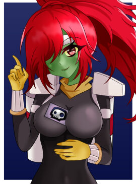 1girls breasts curvy drat_(artist) electronic_arts female interstellar_bounty_hunter_(pvz) plants_vs_zombies plants_vs_zombies:_heroes popcap pussy red_hair undead vagina zombie zombie_(pvz) zombie_girl