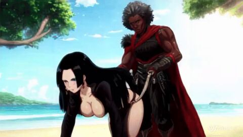 ai_generated ambessa_medarda animated arcane boa_hancock collar crawling crossover humiliation interracial league_of_legends leash on_all_fours on_knees one_piece size_difference slave slavegirl