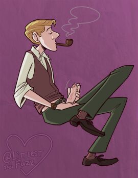 101_dalmatians 1boy 2024 clothed clothing digital_drawing_(artwork) disney erection foreskin human littlestfuzz male male_only masturbation open_pants penis pipe precum roger_radcliffe sitting skinny smoking solo uncircumcised