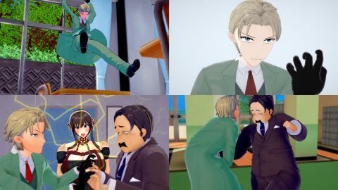 1girls 2boys 3d age_difference angry big_breasts breasts cuck female headgear human loid_forger male male_focus multiple_boys multiple_males murdoch_swan punch spy_x_family yor_briar yor_forger