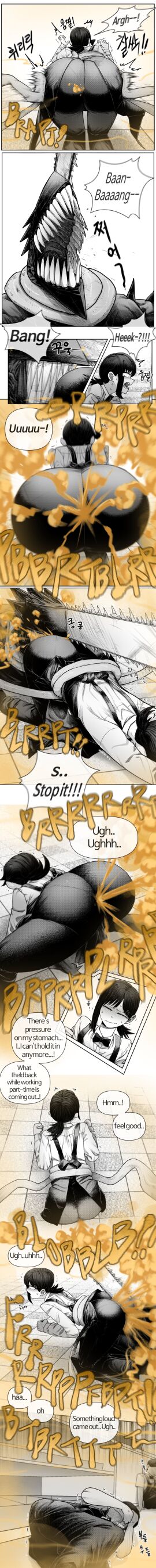 black_hair chainsaw_man fart fart_fetish farting farting_in_face farting_on_face female gasbox gassy_female grabbing_ass higashiyama_kobeni kobeni_higashiyama