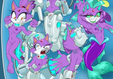 1girls blaze_the_cat brainwashing commission corruption feline female kandlin machine merfolk mermaid mermay nude sega solo sonic_(series) sonic_the_hedgehog_(series) transformation underwater