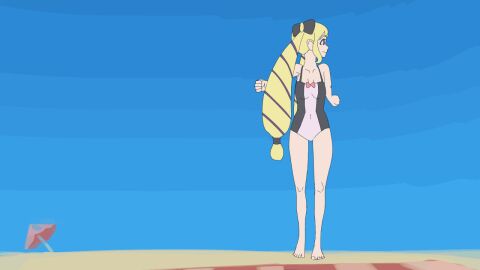 animated animation beach elise elise_(fire_emblem) feet fire_emblem giantess kronguss macro/micro oral_vore pov pov_vore size size_difference stepping teasing vore