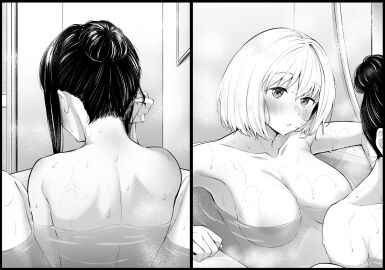 :o absurd_res absurdres areolae armpits bare_arms bare_back bare_belly bare_breasts bare_chest bare_legs bare_midriff bare_shoulders bare_skin bath bathing bathroom black-haired_female black_hair blonde-haired_female blonde_female blonde_hair blush blush_lines blushing_female breasts cleavage collarbone completely_naked completely_nude dot_nose female female_focus female_only fingernails fingers hair_bun high_resolution highres inoue_takina kitaku_(nakamachi_machi) large_breasts legs light-skinned_female light_skin long_hair lycoris_recoil naked naked_female nishikigi_chisato nude nude_female open_mouth partially_submerged petite petite_body petite_breasts petite_female short_hair shoulders sideboob sidelocks sitting slender_body slender_waist slim_waist small_breasts student teenager thin_waist upper_body wet wet_body wet_breasts wet_face wet_hair wet_skin yuri