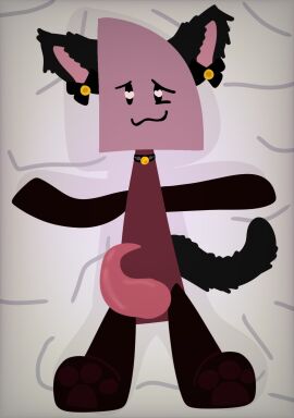 cat_ears cat_tail cfmot dakimakura knify male neko object_show object_shows on_bed penis solo tentacle_penis инмт