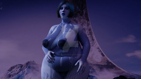 1girls 3d bbw belly big_belly blue_skin breasts cortana fat female halo_(series) microsoft nipples no_artist_signature no_source obese overweight overweight_female solo solo_female swagisnotforyou thick_thighs wide_hips