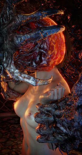 3d blendguardian breasts corruption detailed_background erect_nipples faceless_female female femsub head_capture human jill_valentine mind_control monster monster_on_female ne-α_type nemesis_alpha nightmare_fuel nipples nude parasite resident_evil resident_evil_3 resident_evil_3_remake solo takeover tentacle thick_thighs