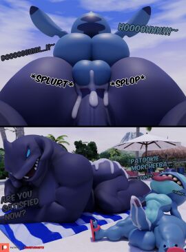 2boys after_sex alien anal_sex anthro ass beach camseven cum cum_in_ass cum_inside dialogue disney english_text gantu gay lilo_and_stitch looking_pleasured male male/male male_only nude outside penetration size_difference small_dom_big_sub smaller_male stitch_(lilo_and_stitch) text