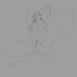 1boy 1girls 5kayart black_and_white cat_girl cat_humanoid catgirl doodle female female_focus female_only glitch_productions greyscale karen_(smg4) karen_katphish male monochrome nah nude nude_female reverse_cowgirl_position sex sketch smg4 smg4_art solo solo_female solo_focus youtube