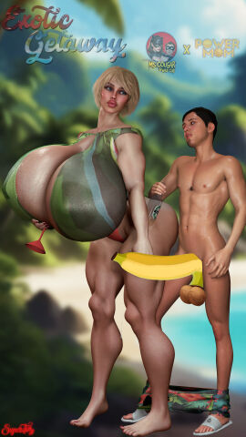 1boy 1girls 3d age_difference ass athletic athletic_female banana big_ass big_breasts bigger_female bimbo_lips breasts censored chip_(supert) digital_media_(artwork) female female_focus fit fit_female flip_flops gigantic_breasts hair height_difference hips huge_breasts hyper_breasts innuendo large_ass large_breasts larger_female legs light-skinned_female light_skin lips male male/female mature mature_female milf novelty_censor older_female older_female_and_younger_male oral original original_character original_characters power_mom_(supert) sandals shorter_male size_difference slippers smaller_male standing straight suggestive superhero supert taller_female thick thick_hips thick_legs thick_thighs thighs top_heavy voluptuous voluptuous_female waist wide_hips younger_male