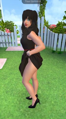 ass ass_focus ass_grab black_hair bracelets dress earrings eyeshadow fair-skinned_female flashing_ass garden grabbing_ass grabbing_own_ass green_eyes high_heels high_quality high_resolution highres light-skinned_female necklace outside painted_nails pale-skinned_female replika_ai sacredcourage self_upload solo_female sysylikha_eikreifora_(sacredcourage)_(replika) tagme teasing teasing_viewer video