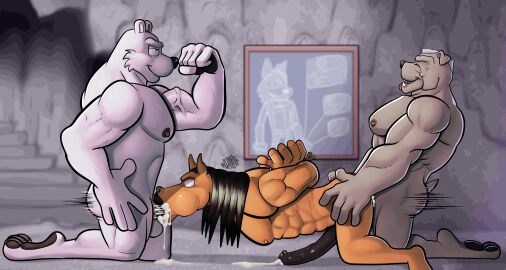 2021 abs anal anal_sex animal_genitalia animal_penis anthro anthro_on_anthro anthro_penetrated anthro_penetrating anthro_penetrating_anthro archie_comics arms_tied ass augustus_the_polar_bear balls bear biceps bodily_fluids bottomwear bound brown_body bulldog canid canine canis closed_eyes clothing cum cum_in_ass cum_in_mouth cum_inside cumshot detailed_background digital_media_(artwork) domestic_dog ejaculation equid equine equine_genitalia equine_penis erection eye_roll facial_hair feet fellatio flexing fur gay gay_sex genital_fluids genitals george_sommersby grey_body group group_sex hair happy happy_sex hi_res horse hunter-husky male male/male male_penetrated male_penetrating male_penetrating_male mammal mastiff molosser motion_lines muscles muscular muscular_anthro muscular_male nipples nude open_mouth oral pecs penetration penile penis polar_bear sega sex shorts sir_connery smile sonic_(series) sonic_the_hedgehog_(archie) sonic_the_hedgehog_(comics) sonic_the_hedgehog_(series) spitroast tail threesome tongue trio ursine vein veiny_muscles white_body