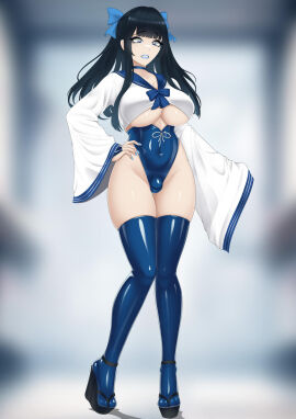 1futa 2024 after_transformation bangs big_breasts black_hair blue_bowtie blue_choker blue_eyes blue_eyeshadow blue_fingernails blue_lipstick blue_makeup blue_nail_polish blue_thighhighs blurry_background bow_in_hair bowtie breasts bulge caucasian chastity choker clothed clothing cock_bulge color cyan_lipstick cyan_nail_polish dickgirl eyelashes eyeliner eyeshadow fake_breasts feminization flaccid fringe fully_clothed futa_only futa_transformation futanari high_heels hips hourglass_figure intersex jesscatg large_breasts latex latex_legwear light-skinned_futa light_blue_lipstick light_skin lipstick long_hair long_sleeve_shirt long_sleeves looking_down makeup male male_to_futa nail_polish original painted_nails partially_clothed penis post-transformation revealing_clothes sailor sailor_collar sailor_uniform shiny shiny_clothes shiny_skin solo solo_futa standing stockings suprised suprised_look thick_thighs thighhighs tight_clothing tight_fit tight_pants transformation twintails underboob wedge_heels wide_hips