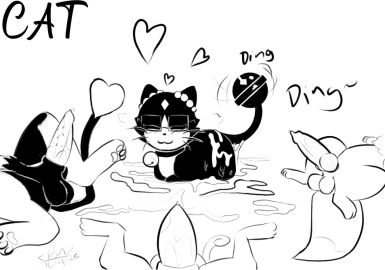 after_sex animal_genitalia animal_penis balls bell beta_pokemon_(species) beta_pokemon_games blush bodily_fluids canid canine canine_genitalia canine_penis cum cum_on_body cum_on_ground digital_media_(artwork) eevee english_text erection eyewear felid female feral fur generation_1_pokemon generation_4_pokemon genital_fluids genitals glasses group heart_symbol luxray lying male male/female mammal meowth monochrome nintendo on_back penile_spines penis pokemon pokemon_(species) pokemon_gold_beta rayn_luxray rinrin rinrin_(pokemon_gold_beta) rymherdier rynring simple_background smile tail text